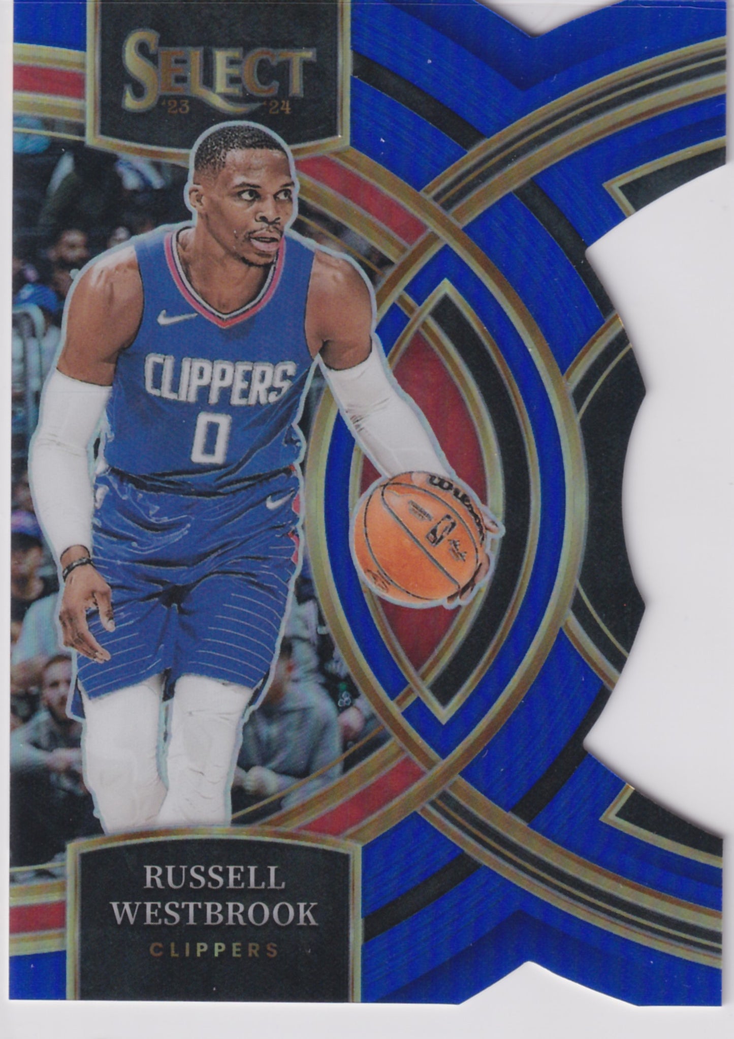 2023-24 Panini Select Russell Westbrook Blue Prizm Die Cut Premier /249 #146
