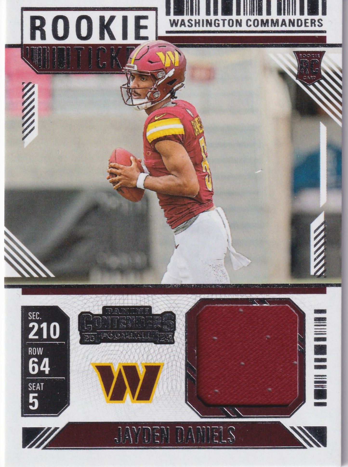 2024 Panini Contenders Jayden Daniels Rookie Ticket Patch #RTS-JDS
