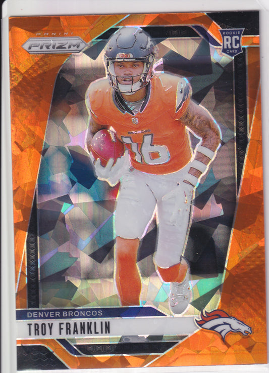 2024 Panini Prizm Troy Franklin Orange Prizm (RC) #393
