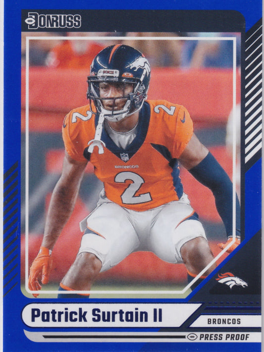 2024 Panini Donruss Patrick Surtain ll Press Proof Blue #243