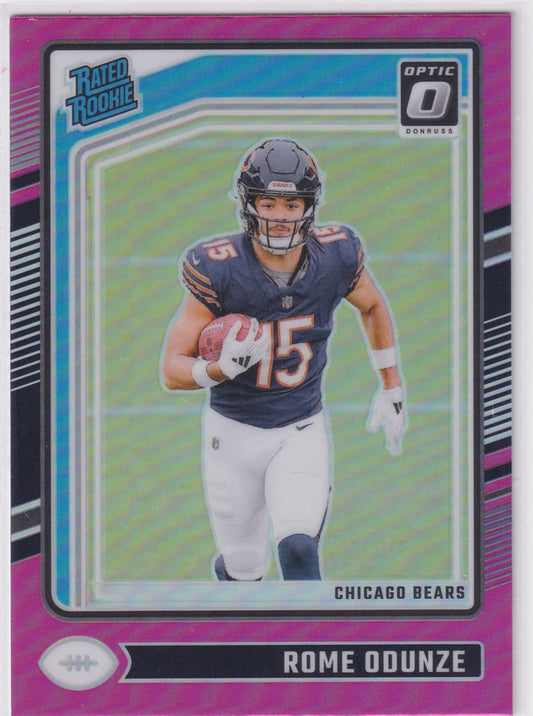 2024 Panini Donruss Optic Rated Rookie Pink Prizm Rome Odunze #286