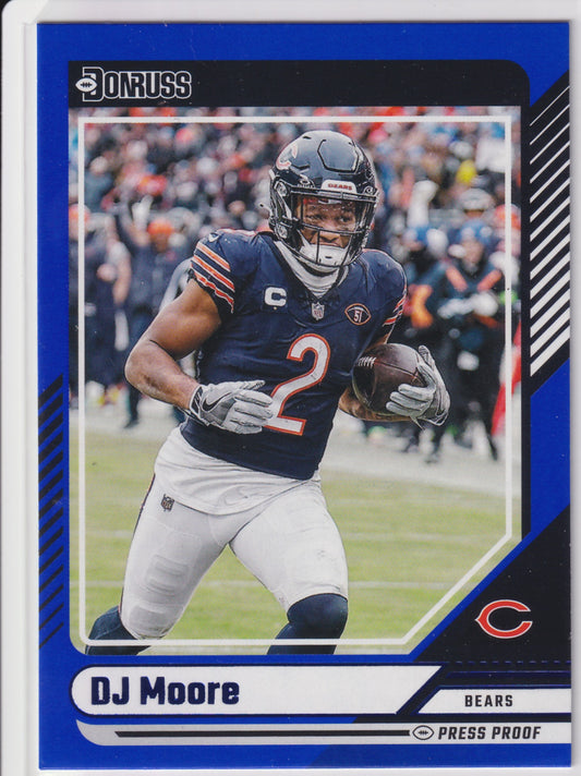 2024 Panini Donruss DJ Moore Blue Press Proof #137