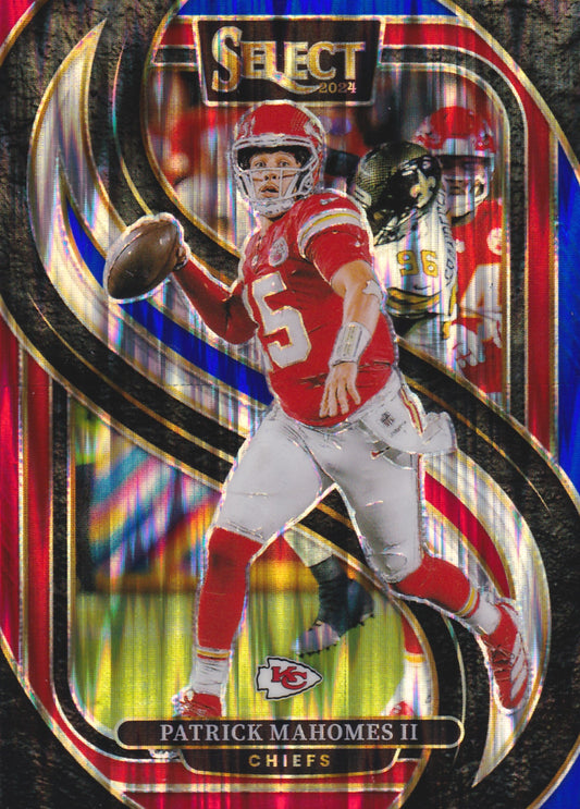 2024 Select Patrick Mahomes Premier Level Red White Blue Prizm Shock #120