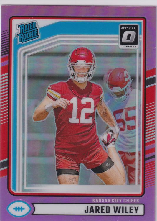 2024 Donruss Optic Rated Rookies Jared Wiley Preview Pink #387 RC