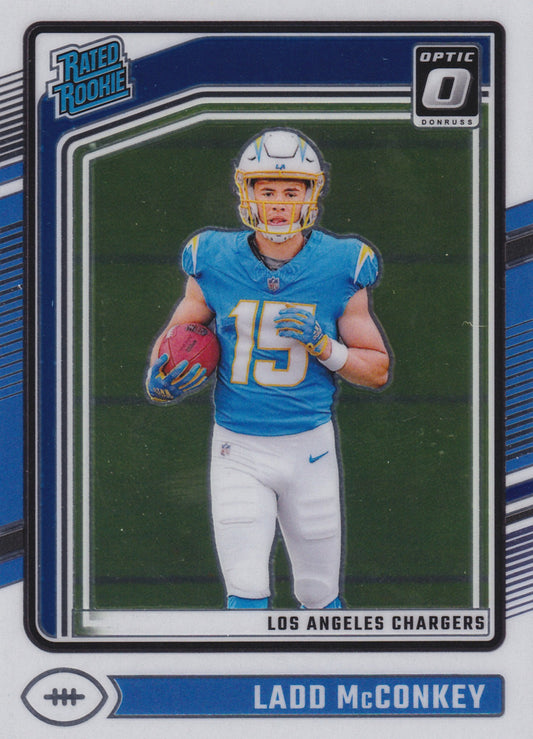 2024 Donruss Optic Ladd McConkey Rated Rookie Holo #266