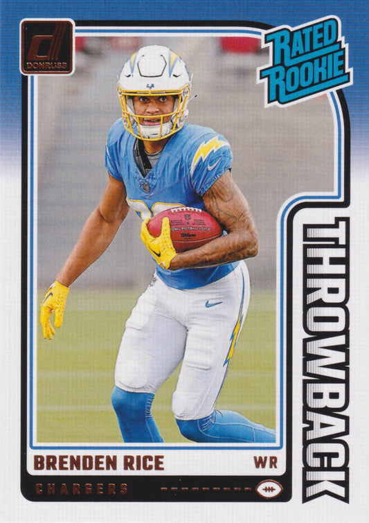 2024 Panini Donruss Throwback Brenden Rice #22