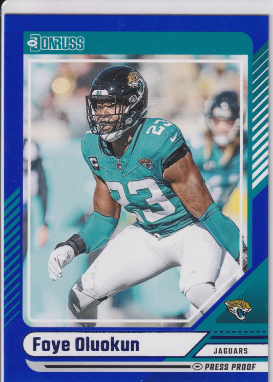 2024 Panini Donruss Foye Oluokun Blue Press Proof #198