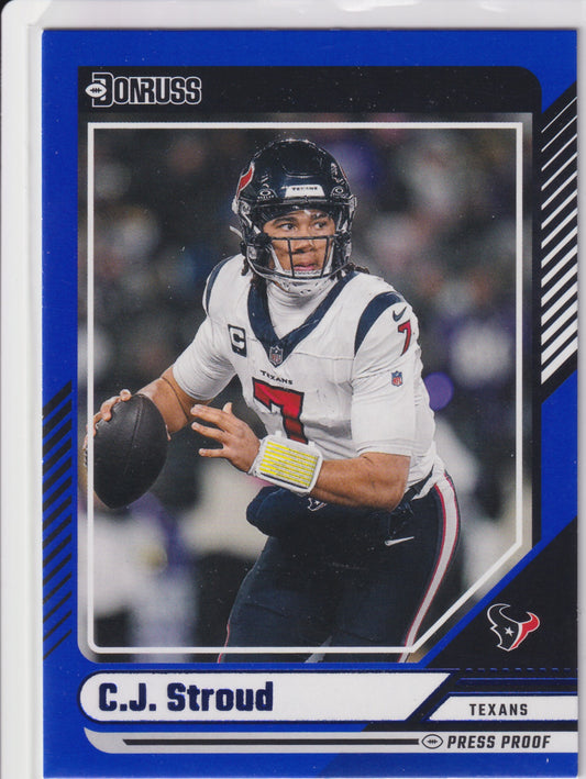 2024 Panini Donruss C.J. Stroud Blue Press Proof #210