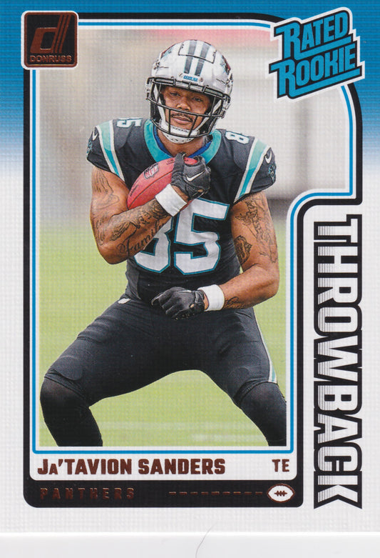 2024 Panini Donruss Jatavion Sanders Rated Rookie Throwback