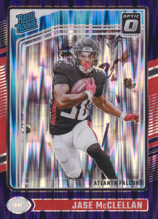 2024 Donruss Optic Jase McClellan Purple Shock Rated Rookie #243
