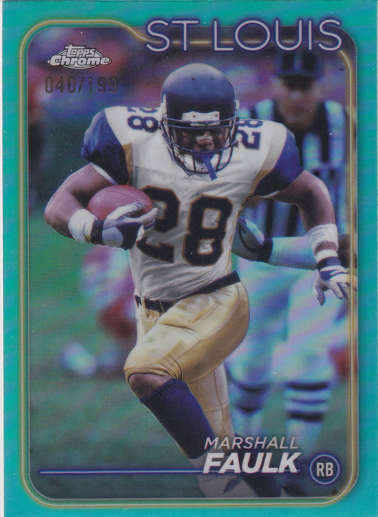 2024 Topps Chrome Marshall Faulk Aqua Sonar Refractor /199 #101