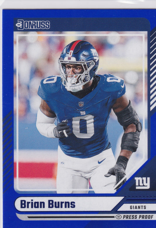 2024 Donruss Brian Burns Blue Press Proof