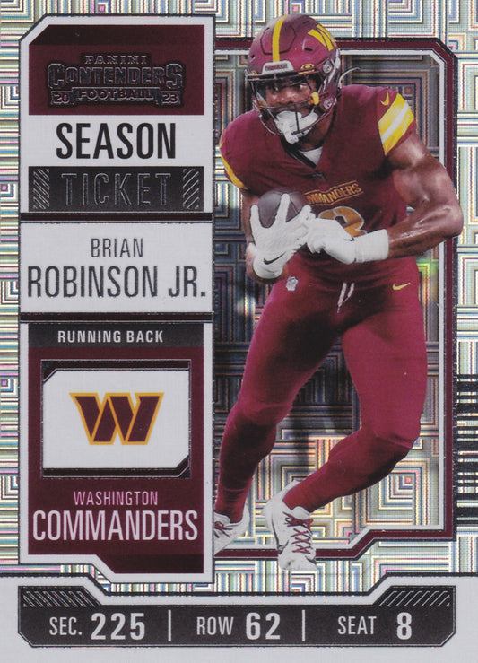 2024 Panini Contenders Brian Robinson Jr Season Ticket