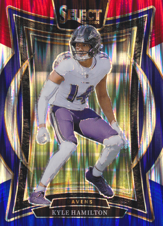 2024 Panini Select Kyle Hamilton Concourse Red Blue Shock Prizm #78