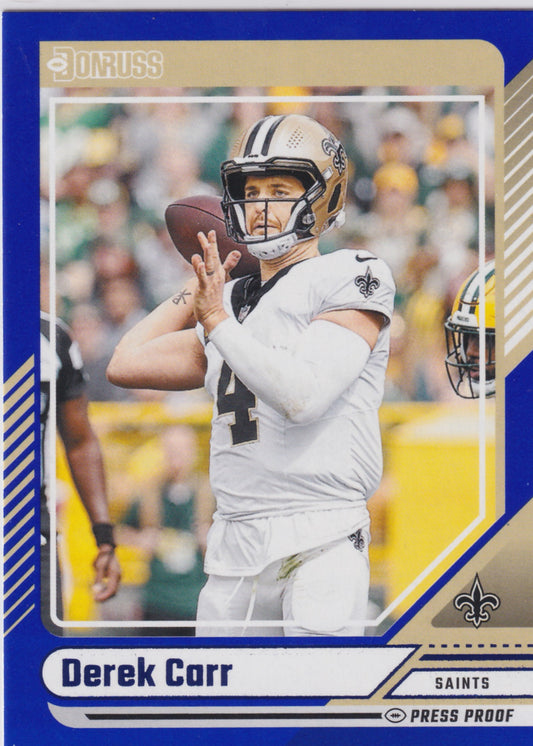 2024 Donruss Derek Carr Blue Press Proof