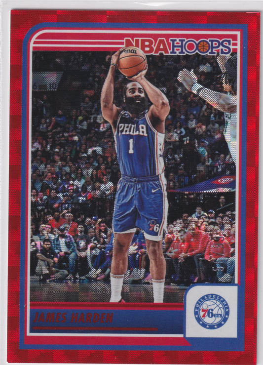 2023-24 Panini NBA Hoops James Harden Hyper Red /99 #119
