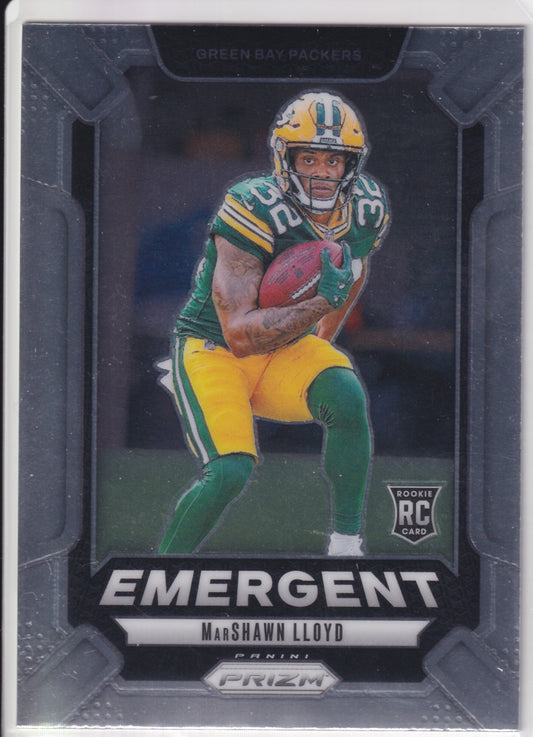 2024 Panini Prizm MarShawn Lloyd Silver Emergent #18 (RC)