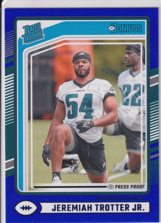 2024 Jeremiah Trotter Jr Blue Press Proof