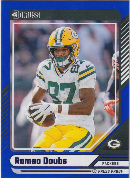 2024 Donruss Romeo Doubs Blue Press Proof #92