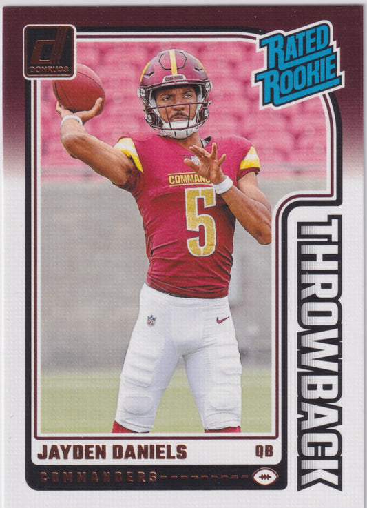 2024 Donruss Jayden Daniels Rated Rookies Throwback #43