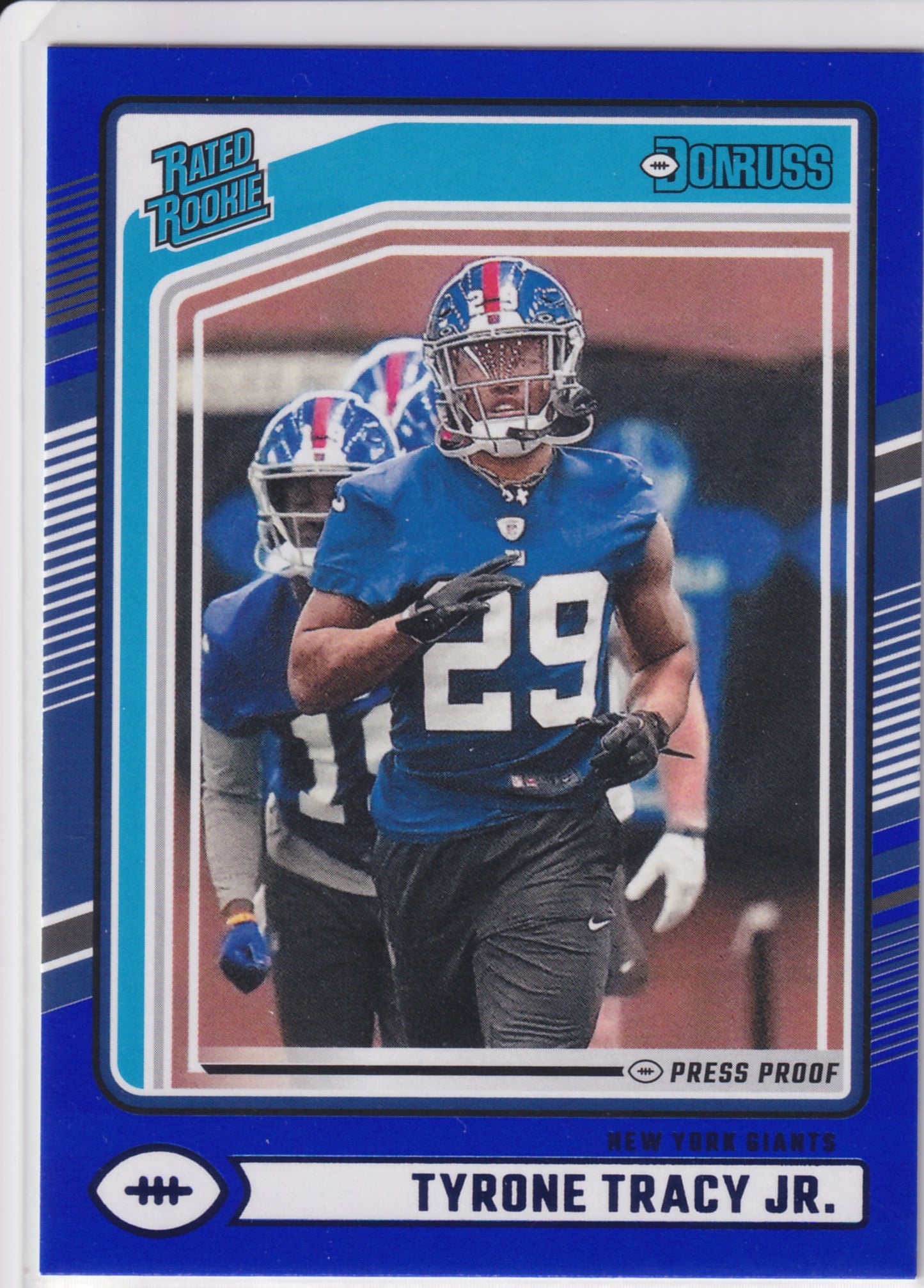 2024 Panini Donruss Tyrone Tracy Jr Blue Press Proof Rated Rookie #364