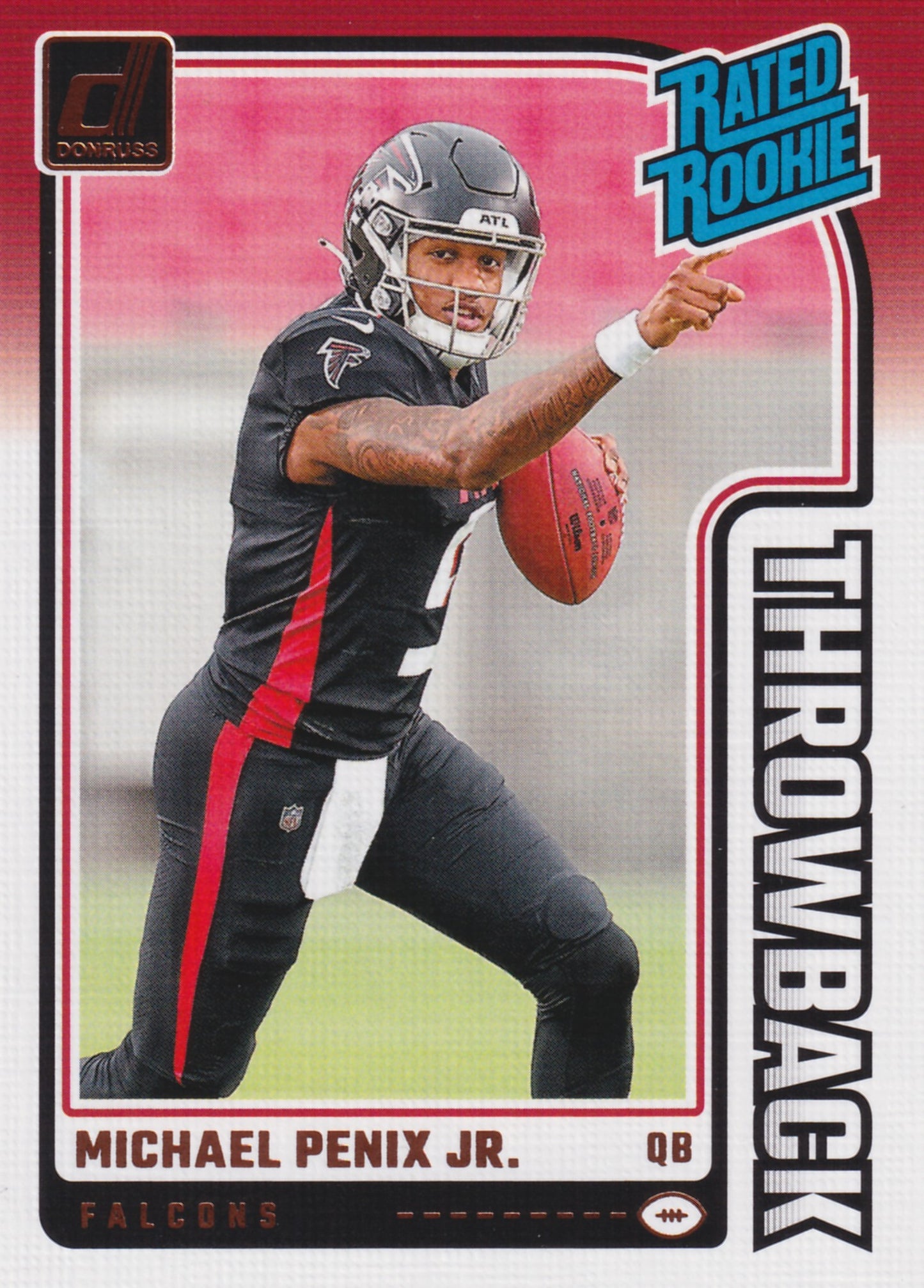 2024 Donruss Michael Penix Jr Rated Rookie Throwback #3