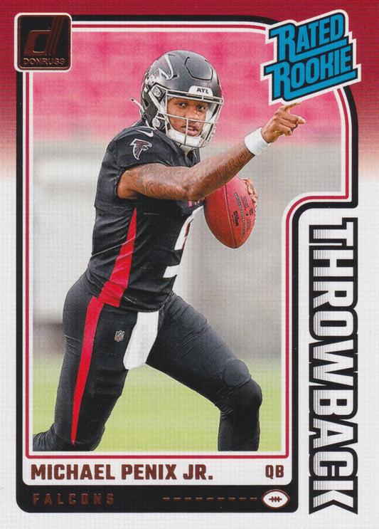 2024 Donruss Michael Penix Jr Rated Rookie Throwback #3