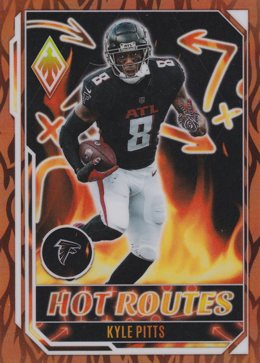 2022 Panini Phoenix Kyle Pitts /75 Hot Routes Yellow #HR-28