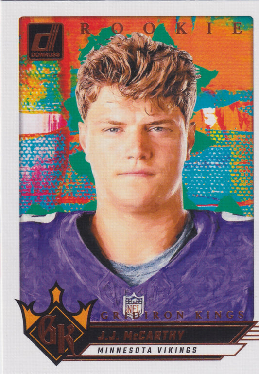 2024 Panini Donruss J.J. McCarthy Rookie Gridiron Kings #5