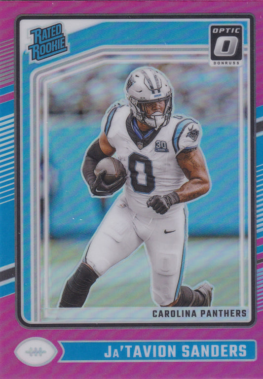 2024 Donruss Optic Jatavion Sanders Pink Holo #244