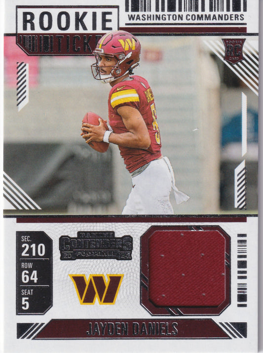 2024 Panini Contenders Jayden Daniels Rookie Ticket Patch #RTS-JDS