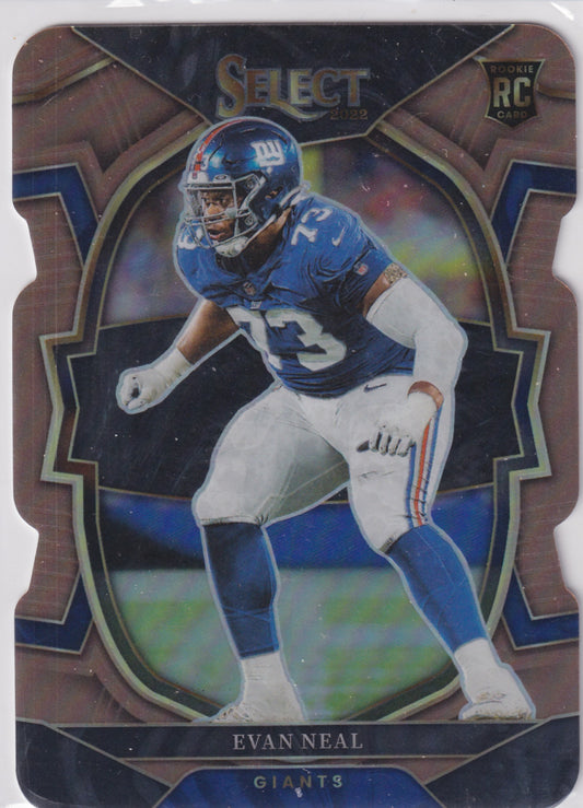 2022 Panini Select Evan Neal Die Cut Tie