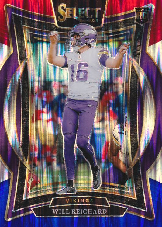 2024 Panini Select Will Reichard Concourse Red & Blue Prizm Shock #21