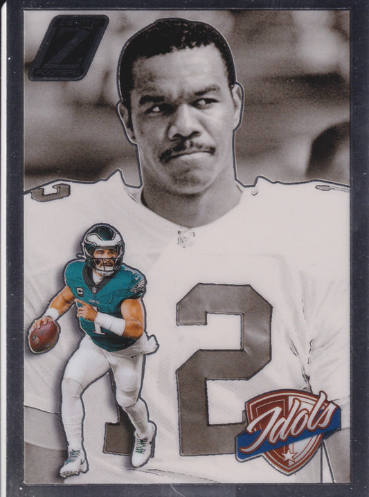 2024 Panini Zenith Jalen Hurts, Randall Cunningham Idols #2