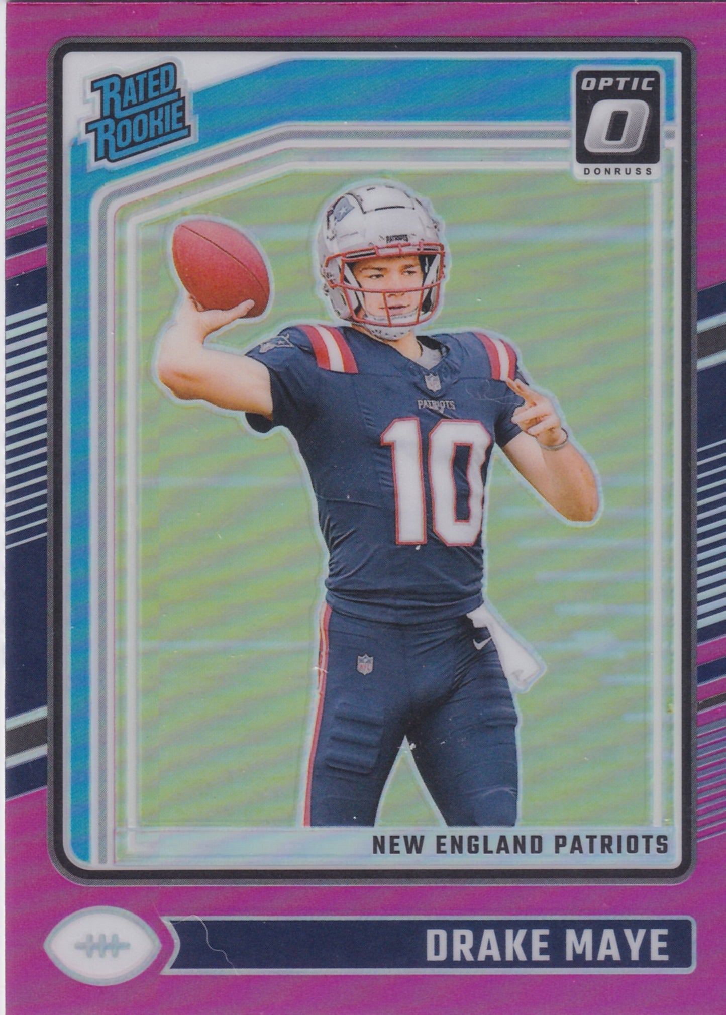 2024 Panini Donruss Optic Drake Maye Rated Rookie Pink Prizm #379