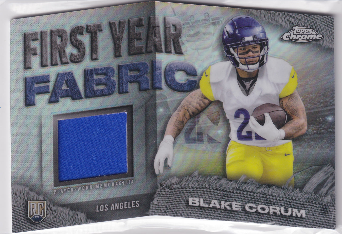2024 Topps Chrome Blake Corum First Year Fabric #FYF-BC