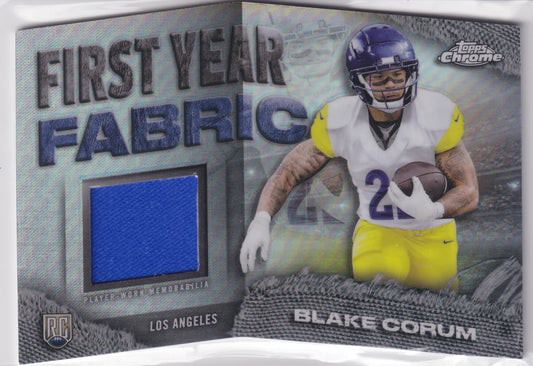 2024 Topps Chrome Blake Corum First Year Fabric #FYF-BC