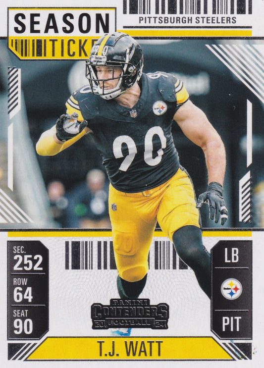 2024 Panini Contenders T.J. Watt Season Ticket #83