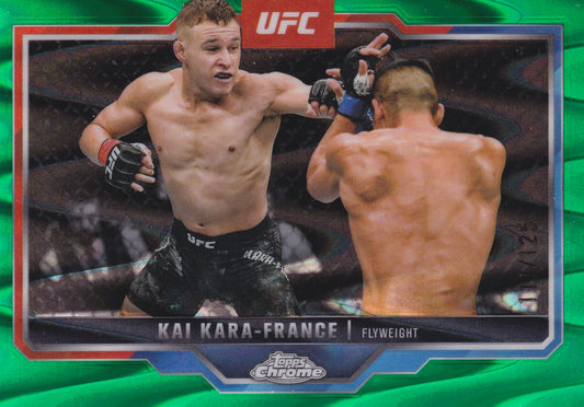 2025 Topps Chrome UFC Kai Kara France /125 Green Refractor #81